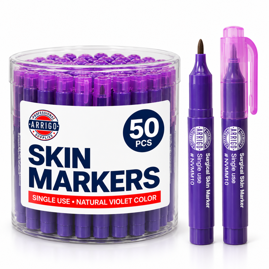 Mini skin markers, violet 1.0mm tip, 50 pack container