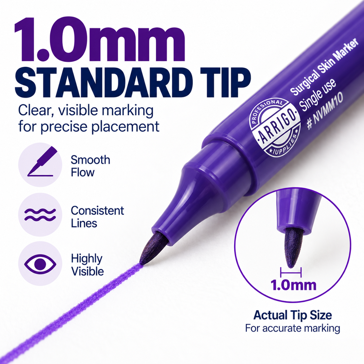 The 1.0mm standard marker tip