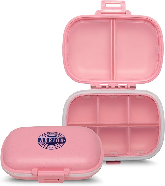 Pill Organizer - Clamshell– 4 Pack Portable Travel Pill Cases