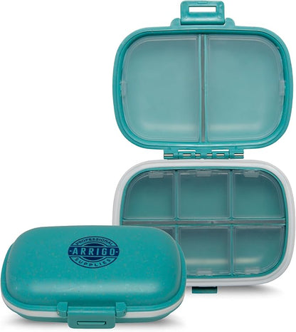 Pill Organizer - Clamshell– 4 Pack Portable Travel Pill Cases