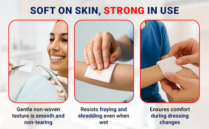 Non-Woven Sponges – 4-Ply Medical Grade Lint-Free Dressing Sponges