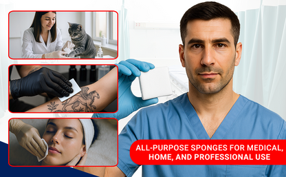 Non-Woven Sponges – 4-Ply Medical Grade Lint-Free Dressing Sponges