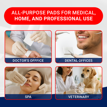 Non-Woven Sponges – 4-Ply Medical Grade Lint-Free Dressing Sponges