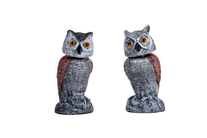 Fake Plastic Owl Decoys to Scare Birds Away - 2 Pack