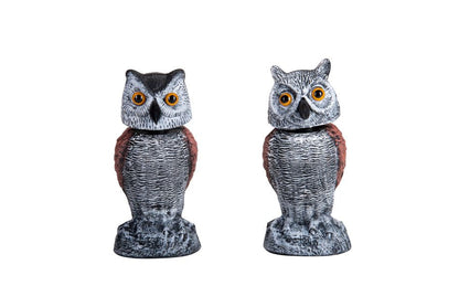 Fake Plastic Owl Decoys to Scare Birds Away - 2 Pack