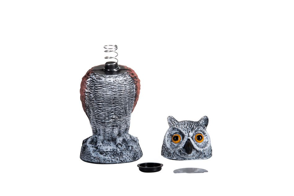 Fake Plastic Owl Decoys to Scare Birds Away - 2 Pack