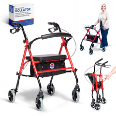 Arrigo Rollator Walker with Large Cushioned Seat