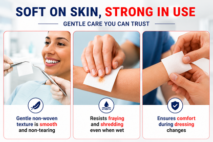 Non-Woven Sponges – 4-Ply Medical Grade Lint-Free Dressing Sponges