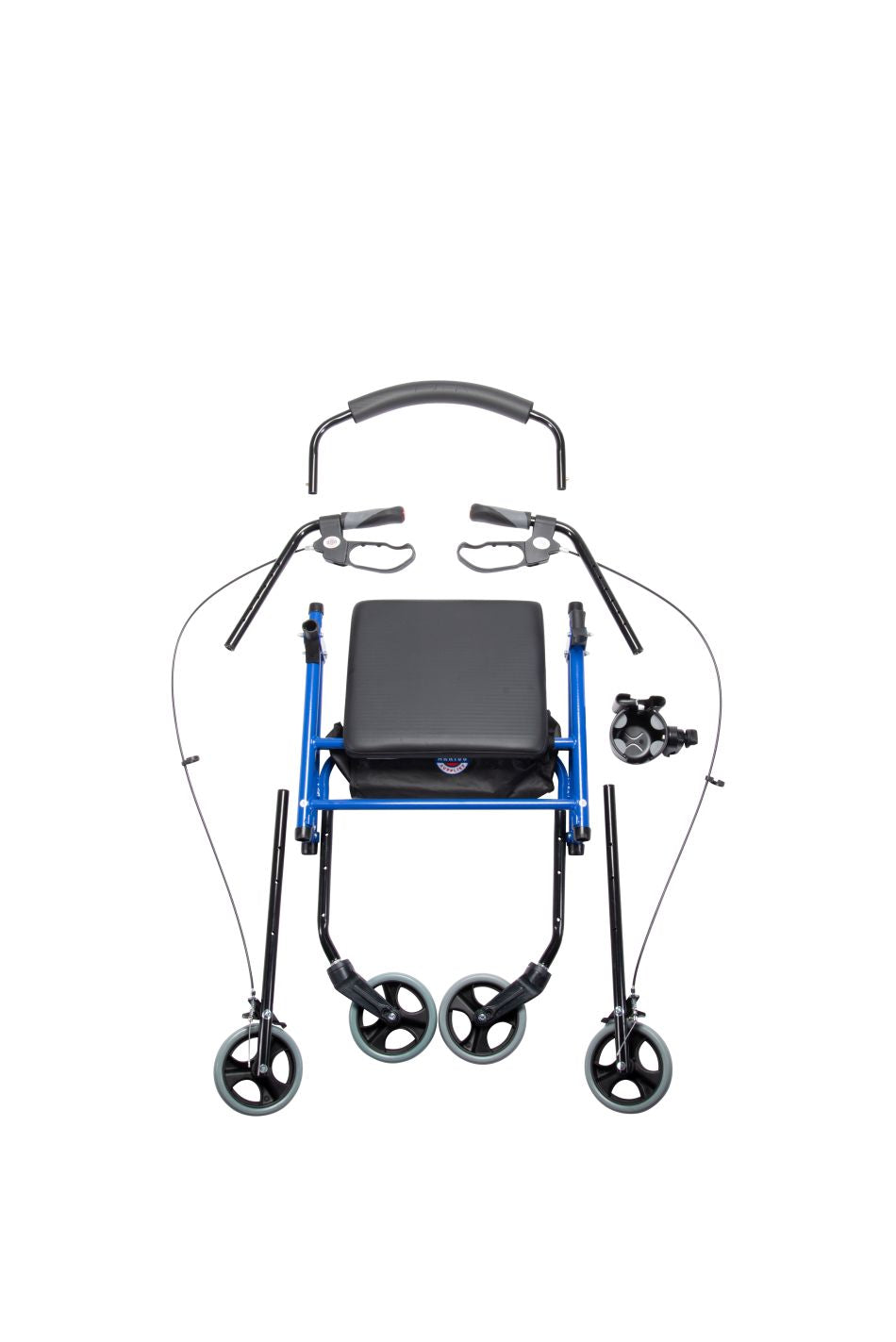 Arrigo Rollator Walker with Large Cushioned Seat