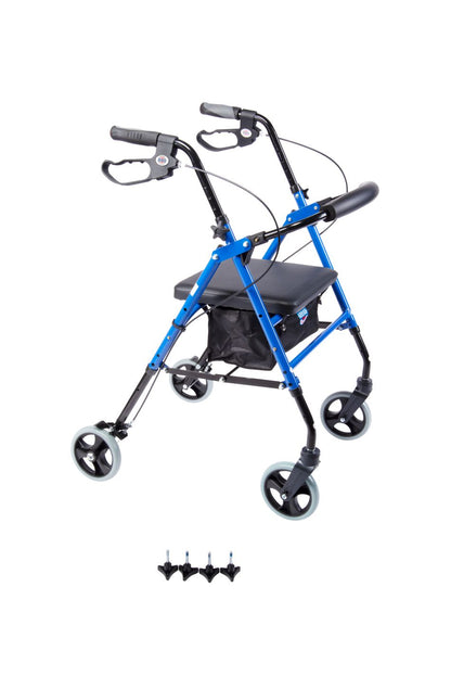 Arrigo Rollator Walker with Large Cushioned Seat