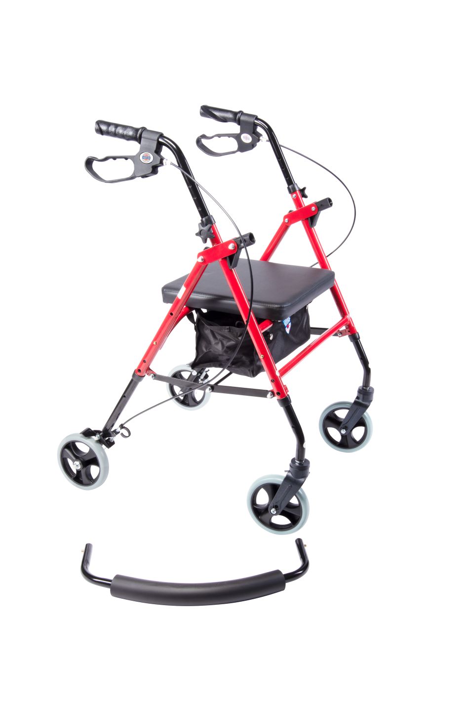 Arrigo Rollator Walker with Large Cushioned Seat
