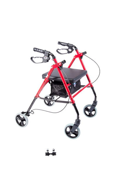 Arrigo Rollator Walker with Large Cushioned Seat