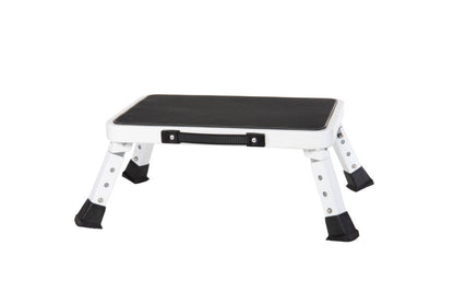 Folding Step Stool – Adjustable Height Portable Steel Step Stool