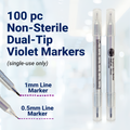 Arrigo grey body dual tip skin markers, 100 pack