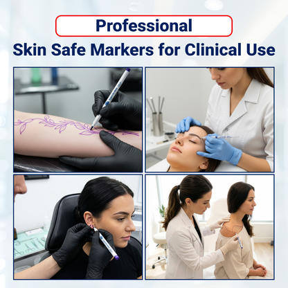 Skin Marker – 6 Pack - Violet-  0.5mm Fine & 1.0 Standard Tips - Sterile