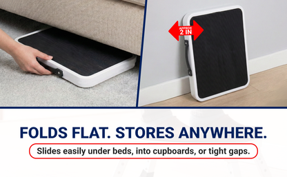Folding Step Stool – Adjustable Height Portable Steel Step Stool