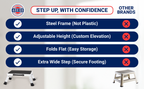 Arrigo folding steel step stool - view 13