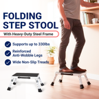 Arrigo folding steel step stool - view 2
