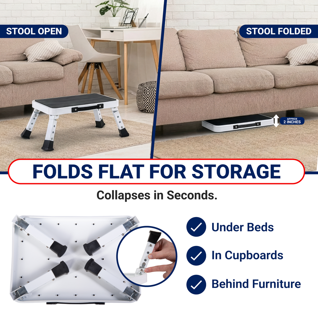 Arrigo folding steel step stool - view 3