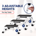 Arrigo folding steel step stool