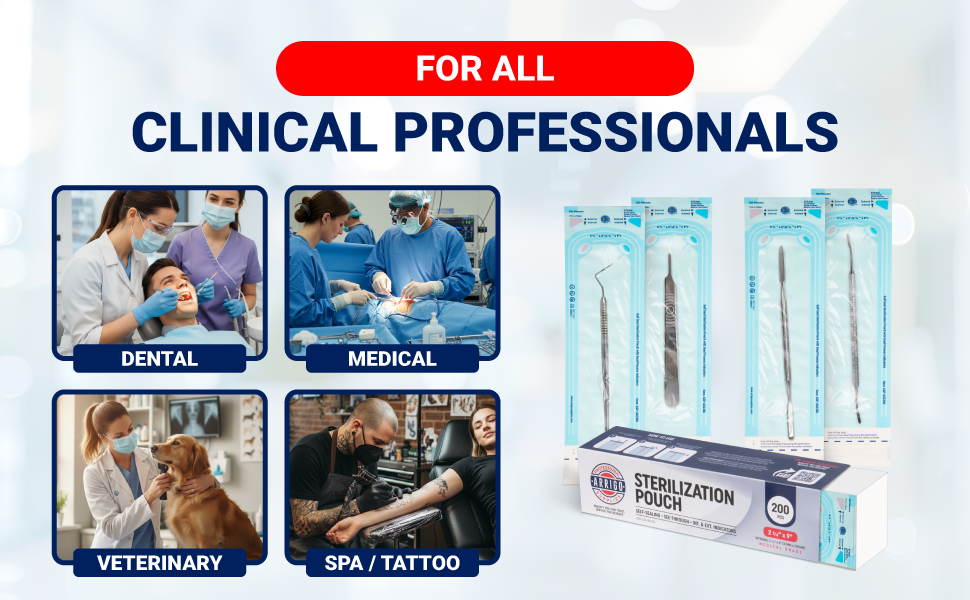Self-Sealing Sterilization Pouches – Medical Grade Autoclave Bags for Steam & EO Sterilization