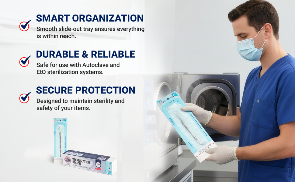Self-Sealing Sterilization Pouches – Medical Grade Autoclave Bags for Steam & EO Sterilization