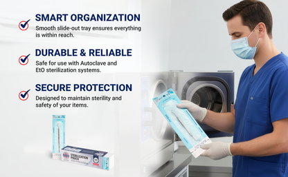 Self-Sealing Sterilization Pouches – Medical Grade Autoclave Bags for Steam & EO Sterilization