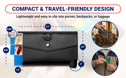 Pill Organizer – Silicone Weekly - 7 Day Travel Pill Box with Magnetic Backing & Daily Dose Compartments